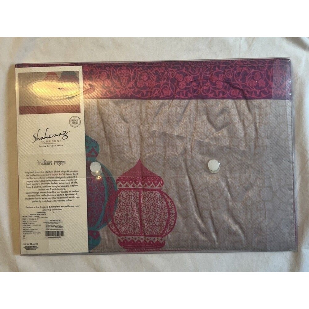 Indian Placemats Dining Kitchen table Mats pink india elephant temple new set 6